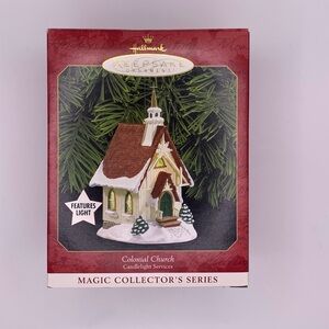 Hallmark Keepsake Colonial Church Ornament - Featuring Light